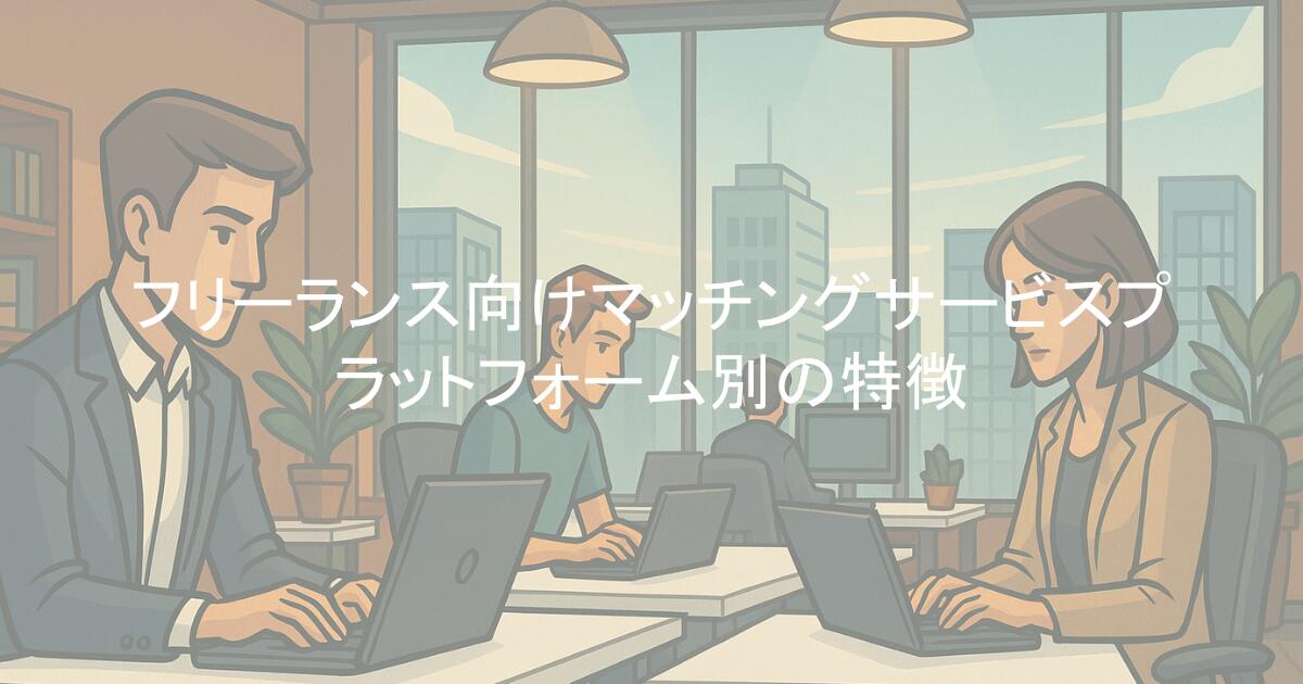 フリーランス向けマッチングサービス｜プラットフォーム別の特徴