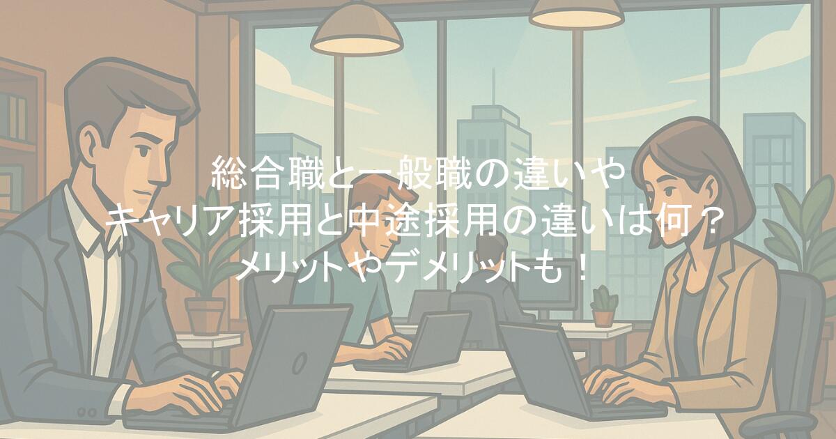 総合職と一般職の違いやキャリア採用と中途採用の違いは何?メリットやデメリットも!